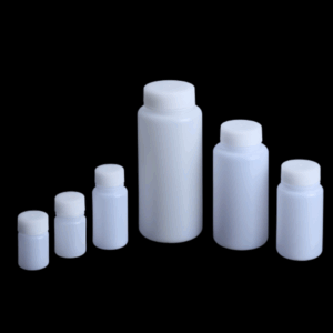 Botella de boca ancha HDPE SPL para almacenamiento de líquidos o sólidos, disponible en varios tamaños.