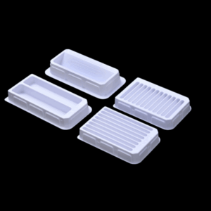 Depósito SPL con fondo inclinado diseñado para facilitar el llenado de pipetas multicanal en cultivos celulares e inmunoensayos.